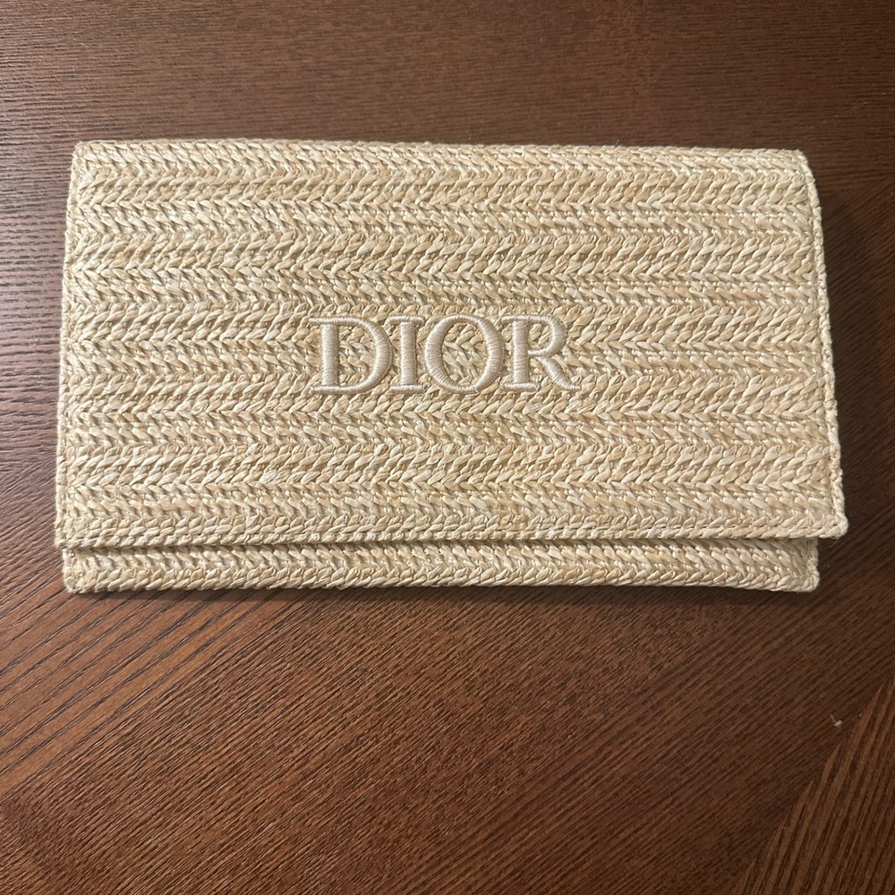 Dior Woven Beige Pouch